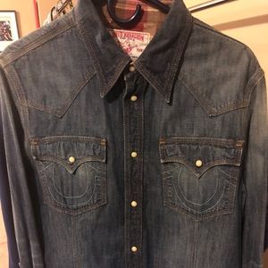 True Religion jean jacket. Size Large.